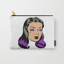 Purple Hair Pin-Up Carry-All Pouch