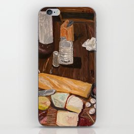 wine and cheese in a cave iPhone Skin