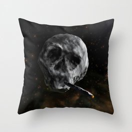 Skull Asteroid with Astro Blunt , Infinite Plane Society Throw Pillow