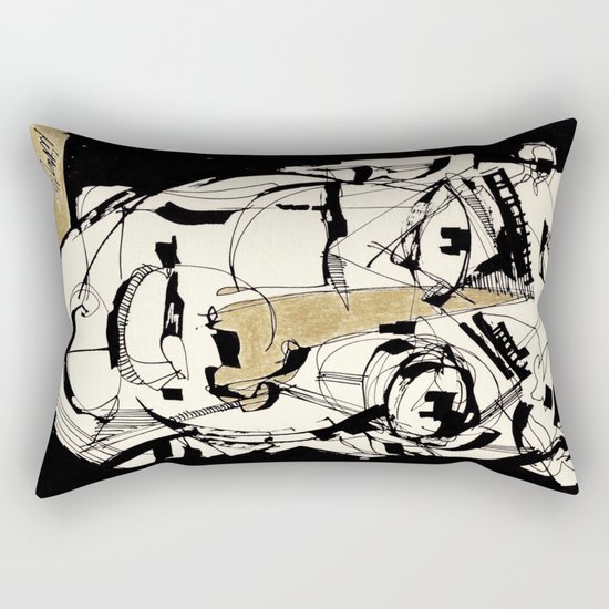 Golden Rectangular Pillow