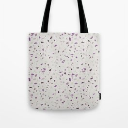 Terrazzo flooring seamless pattern with colorful marble rocks Tote Bag