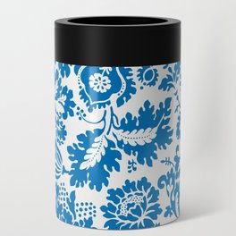 William Morris Blue Floral Pattern Vintage Blue  Floral Pattern Victorian Flower Pattern Can Cooler