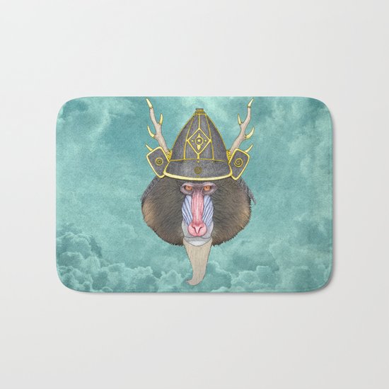 Samurai Mandrill Bath Mat