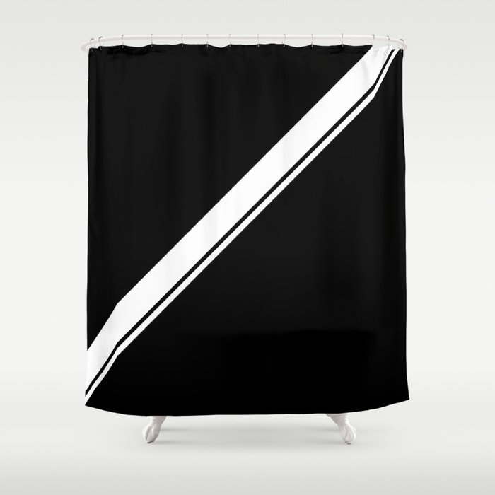 Natticat Double Stripe Shower Curtain
