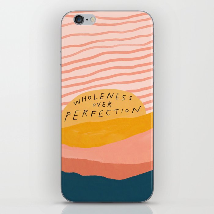 Wholeness Over Perfection | Waves Hand Lettering Design iPhone Skin