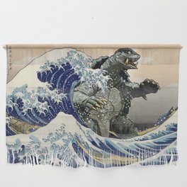 Kaiju Gamera In The Great Wave Wall Hanging