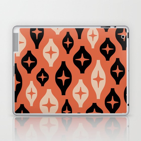 Floating Lanterns 625 Black Orange and Beige Laptop & iPad Skin