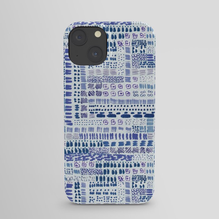 blue lavender ink marks hand-drawn collection iPhone Case