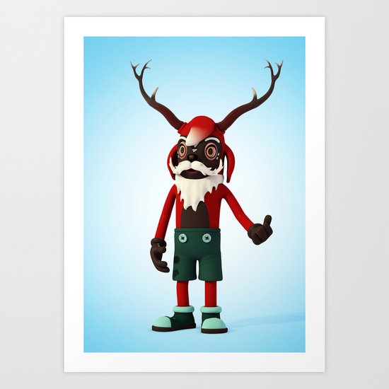 Deer Opa Art Print