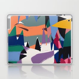 Geometric cut out and ribbons Laptop Skin