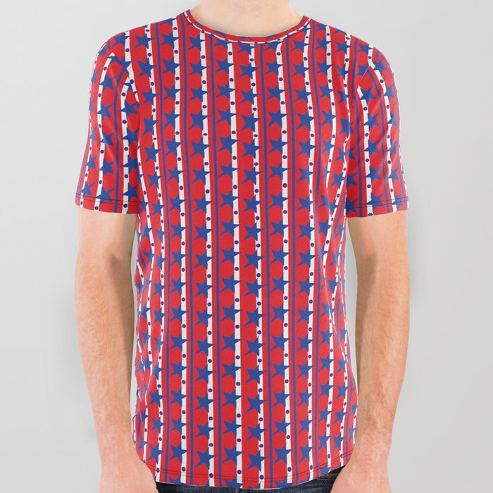 Stars and Stripes All Over Graphic Tee