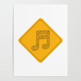 Music Lovers | music notes pattern | Musician Art Poster
