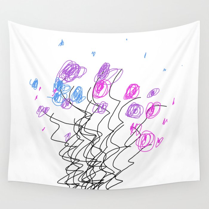 scrawls 2 Wall Tapestry