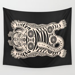 King Of The Jungle 04: Black & White Tiger Edition Wall Tapestry