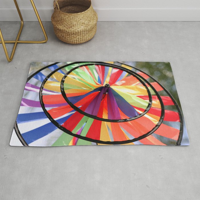 Colorful Wind Wheel Rug