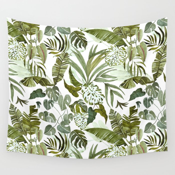 Wild botany in the jungle Wall Tapestry
