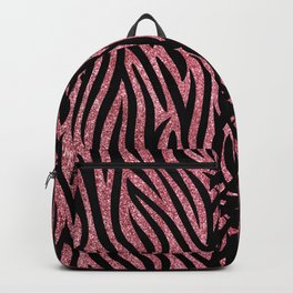 Pink Glitter Zebra Backpack