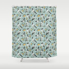 Pigeons, Apricots, and Thyme Shower Curtain