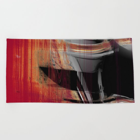 centered knife Beach Towel