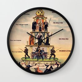 Pyramid of the Capitalist System Wall Clock
