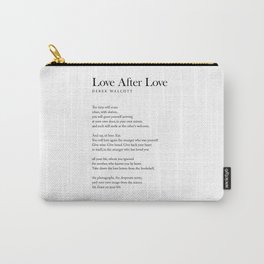 Love After Love - Derek Walcott Poem - Literature - Typography Print 1 Carry-All Pouch