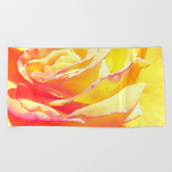 Love and Peace Pastel Rose Beach Towel