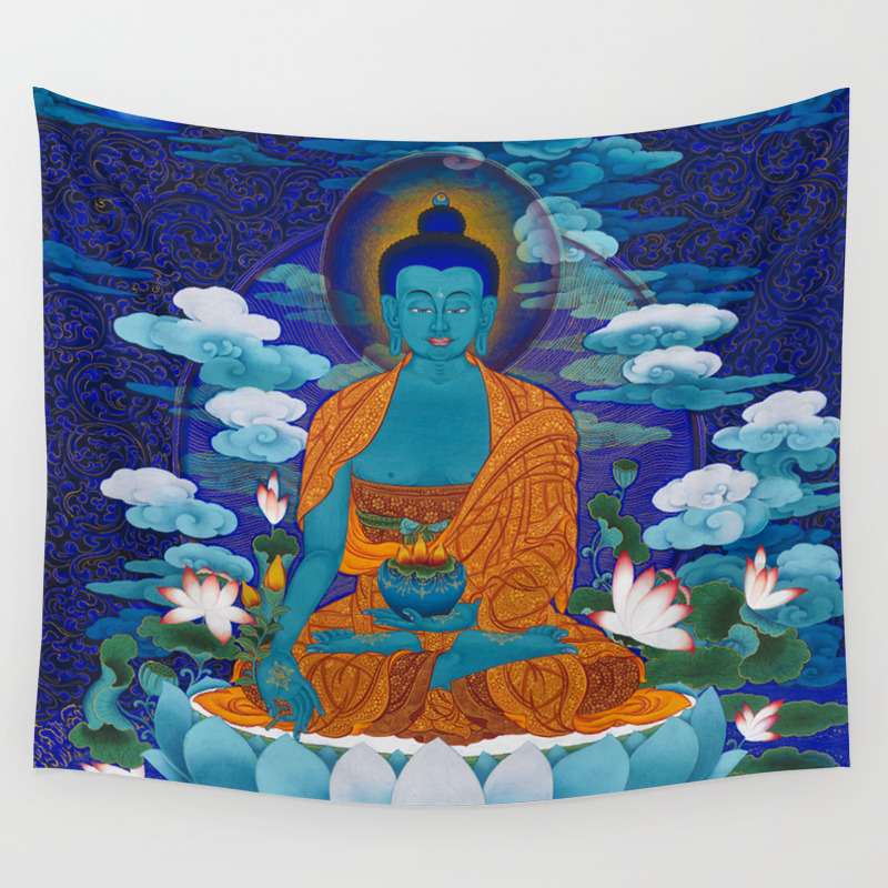 Buddha Meditation Tapestry 3D Printing Tapestrying Rectangular Home Decor Y06 