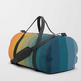 Colorful Abstract Vintage 70s Style Retro Rainbow Summer Stripes Duffle Bag