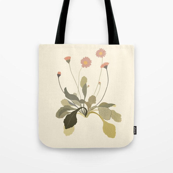 botanical flower simple illustration Tote Bag by amiinthemiddle