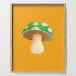 1up Mushroom Polygon Art Serving Tray