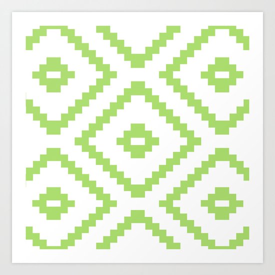 green pattern Art Print
