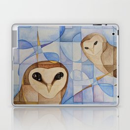 Not What They Seem Owls Geometric Abstract Laptop Skin