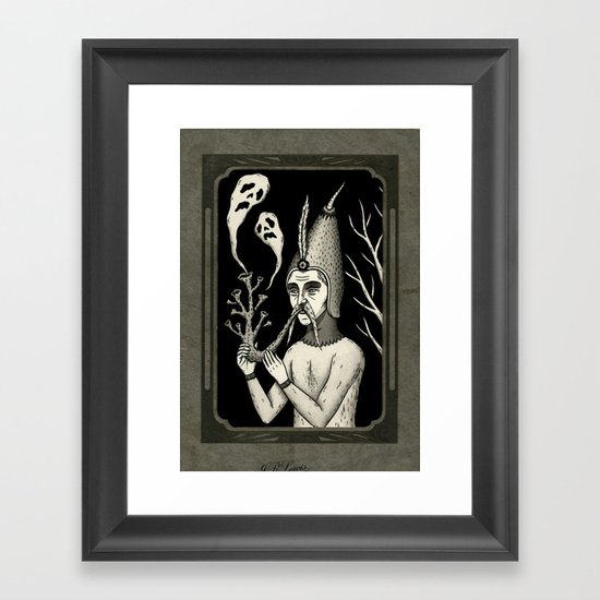 Man With Ghost Pipe Framed Art Print