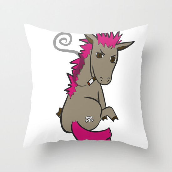 Punk Ass Throw Pillow