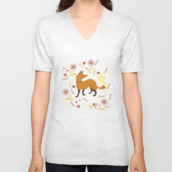Cute as a Fox Unisex V-Neck