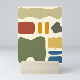 Abstract shapes colorblock collection 3 Mini Art Print