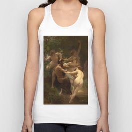 Nymphs and Satyr, 1873 by William Adolphe Bouguereau Tank Top