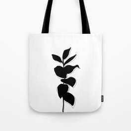 Plant silhouette line drawing - Evie layered Tote Bag