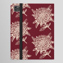 Elegant Flowers Floral Nature Red Beige iPad Folio Case