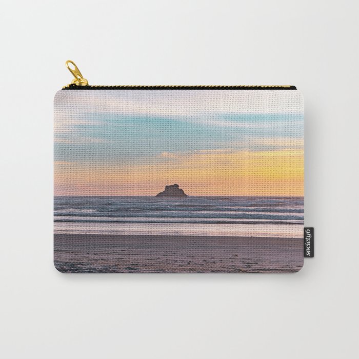 Sea Stack Beach Sunset #2 | Oregon Coast Travel Photography Carry-All Pouch