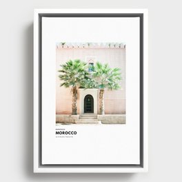 Marrakech Morocco coordinates poster | Pastel travel photography  Framed Canvas