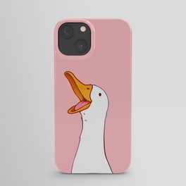 Happy White Duck iPhone Case