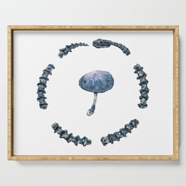Skeleton Ouroboros with Mushroom Serving Tray