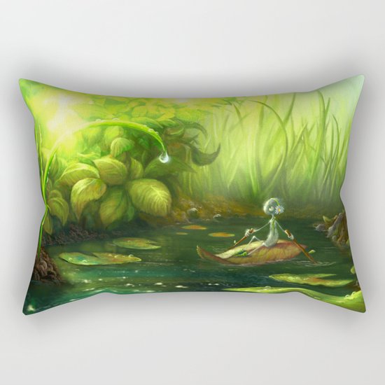 Solitude Through the Leaves Rectangular Pillow
