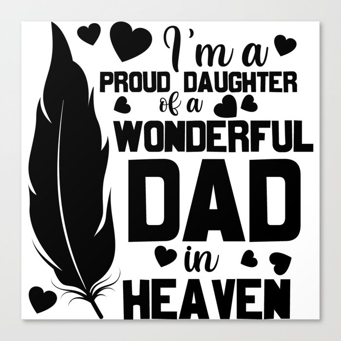 Daughter Of A Dad In Heaven Canvas Print