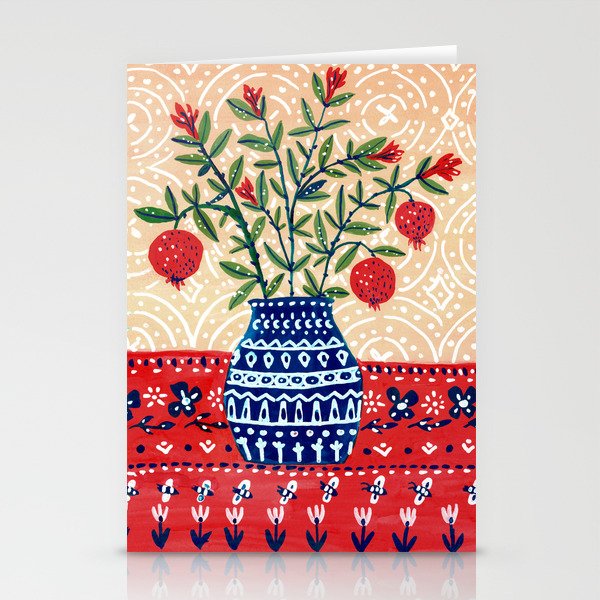 Pomegranate in Vase Stationery Cards