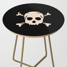 Skeleton with bones. Pirate sketch icon. Doodle hand drawn illustration Side Table