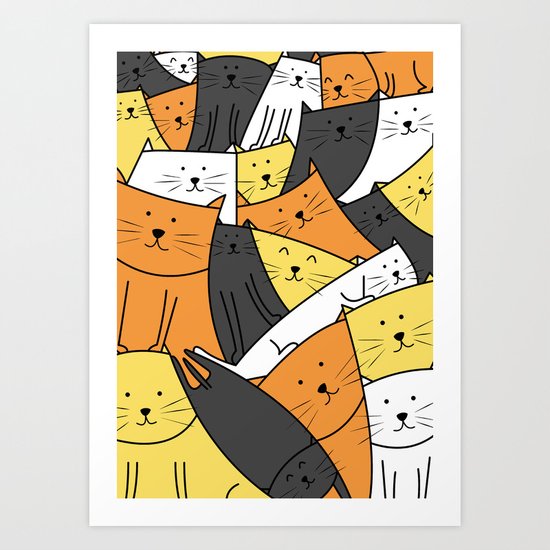 The Cats are Watching Art Print