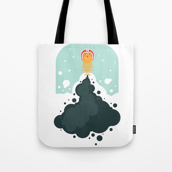 Rocket Octopus Tote Bag