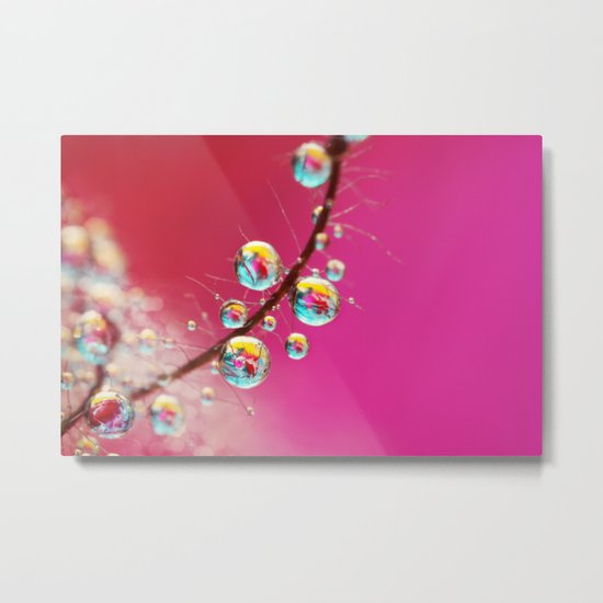 Smoking Pink Drops Metal Print